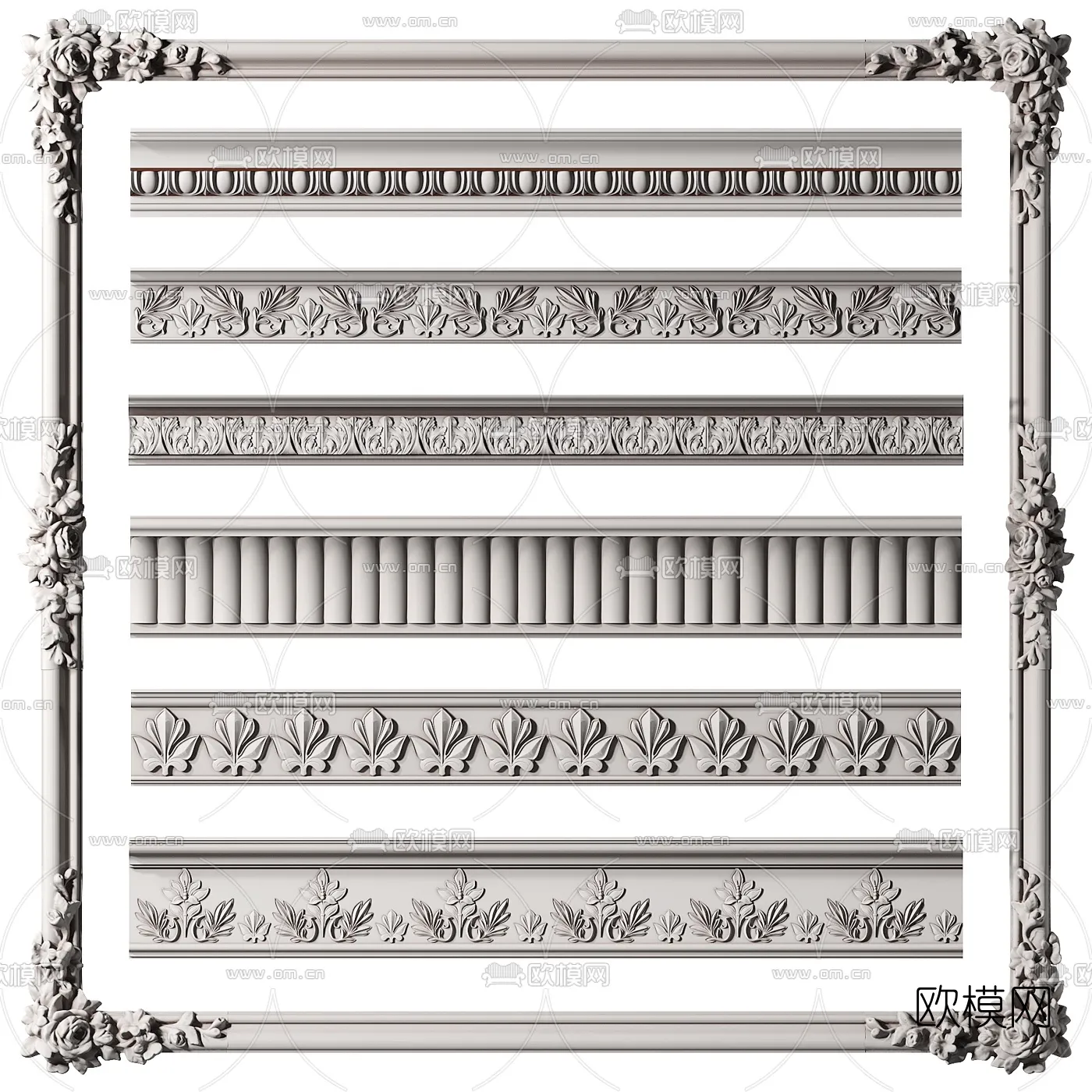 Classic Detail 3D Models - Plaster 3D - 004