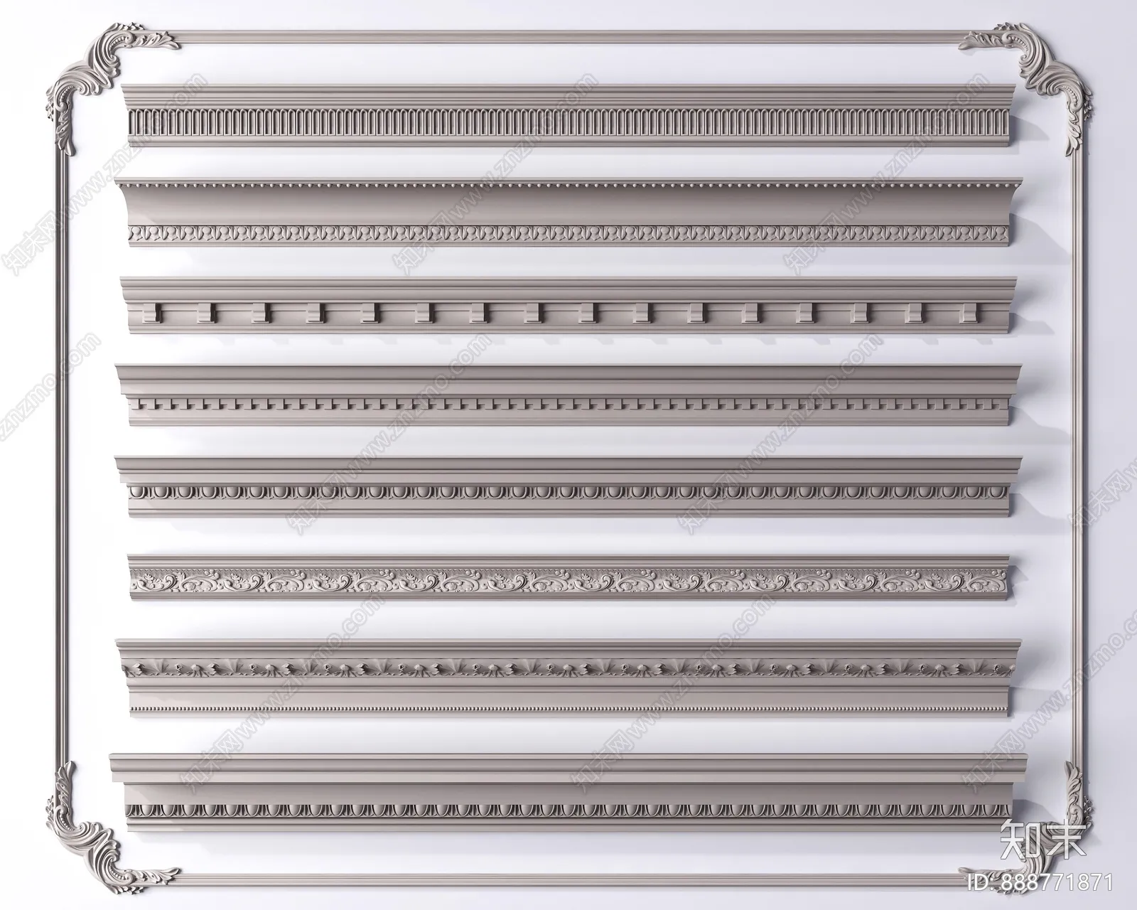 Classic Detail 3D Models - Plaster 3D - 005