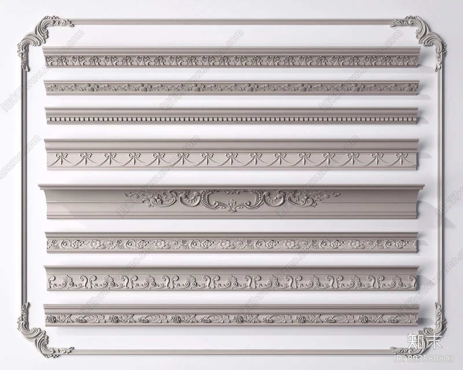 Classic Detail 3D Models - Plaster 3D - 006