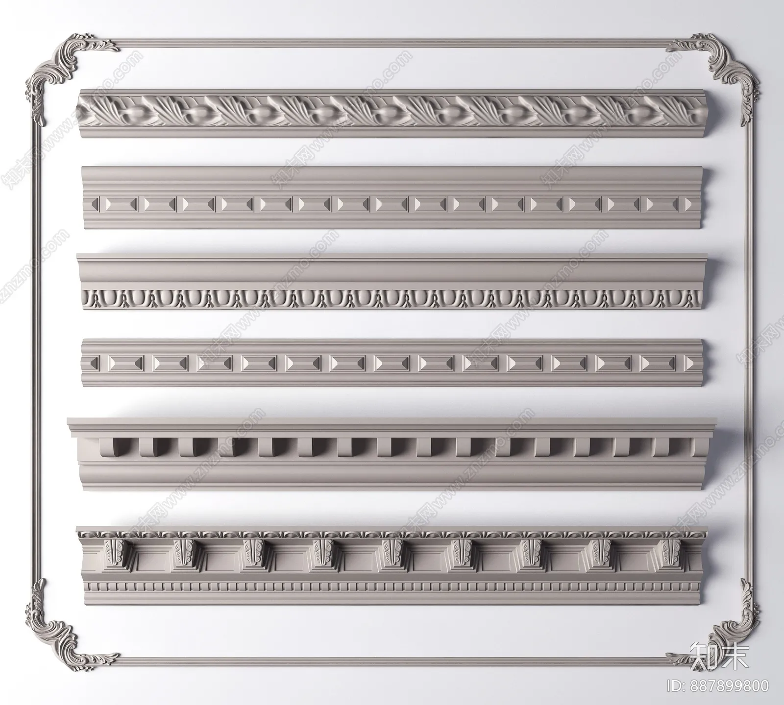 Classic Detail 3D Models - Plaster 3D - 007