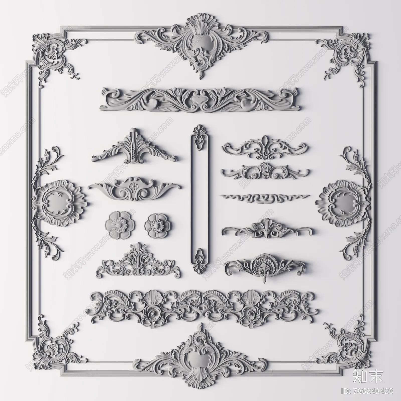 Classic Detail 3D Models - Plaster 3D - 014