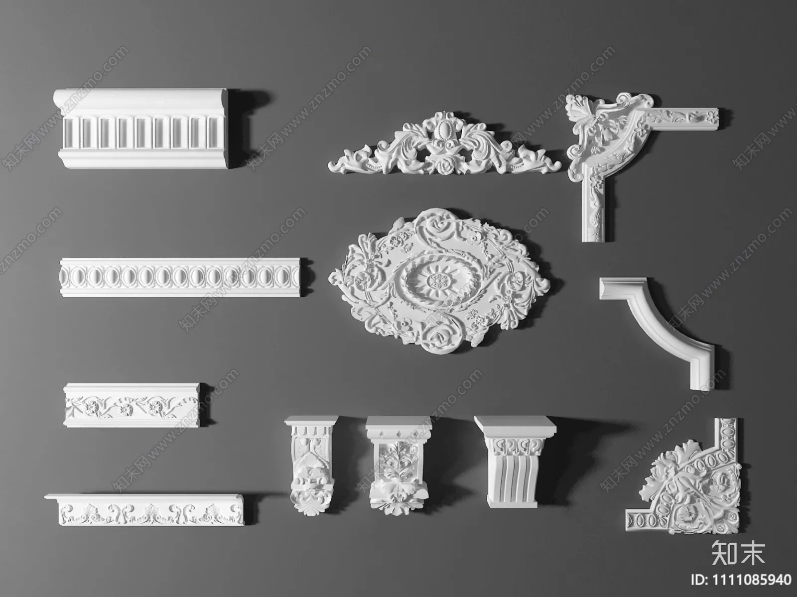 Classic Detail 3D Models - Plaster 3D - 017