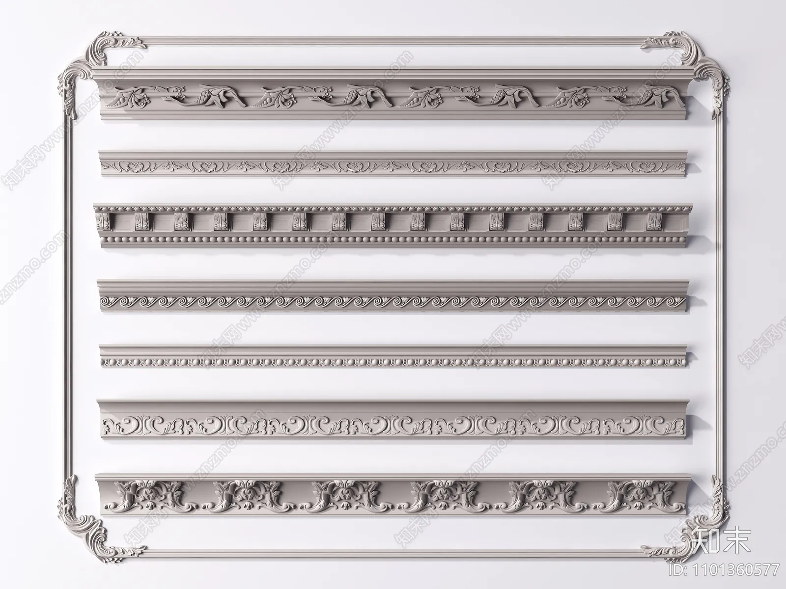 Classic Detail 3D Models - Plaster 3D - 019