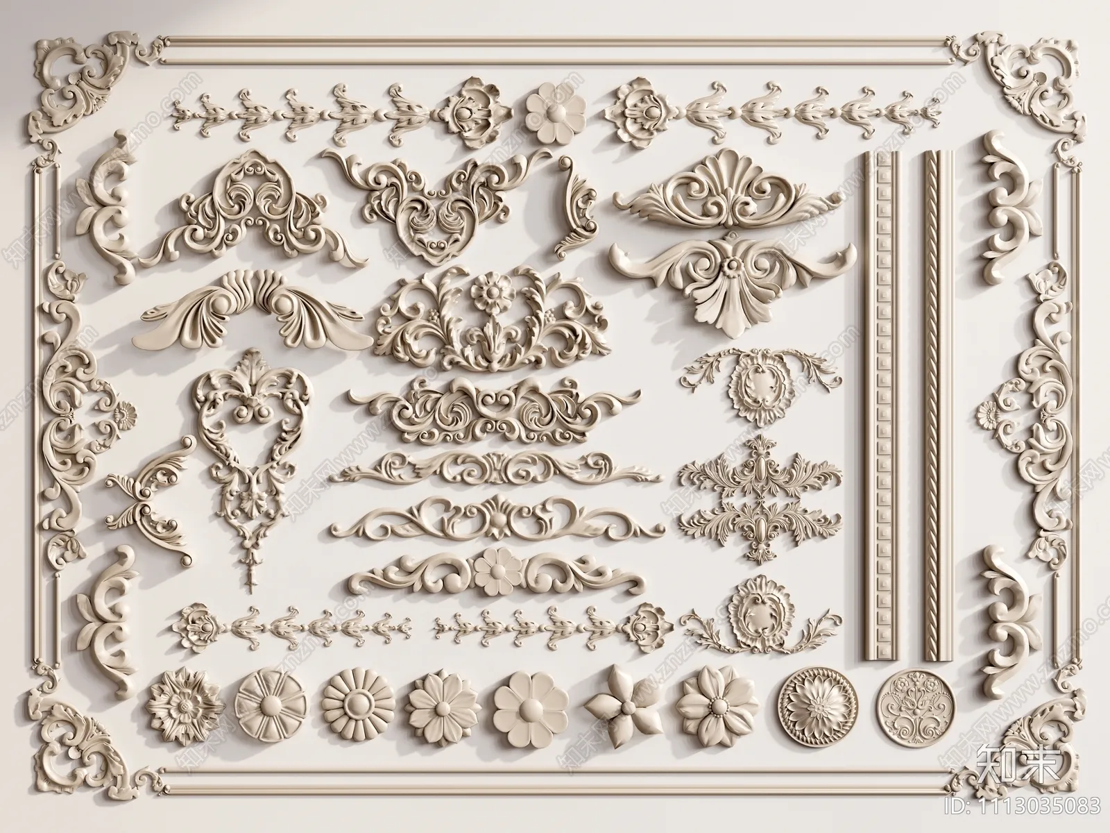 Classic Detail 3D Models - Plaster 3D - 024