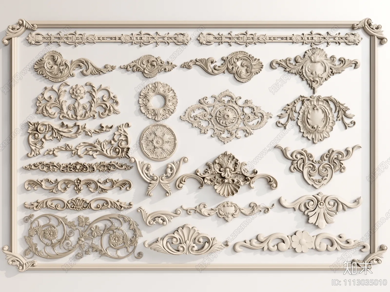 Classic Detail 3D Models - Plaster 3D - 025