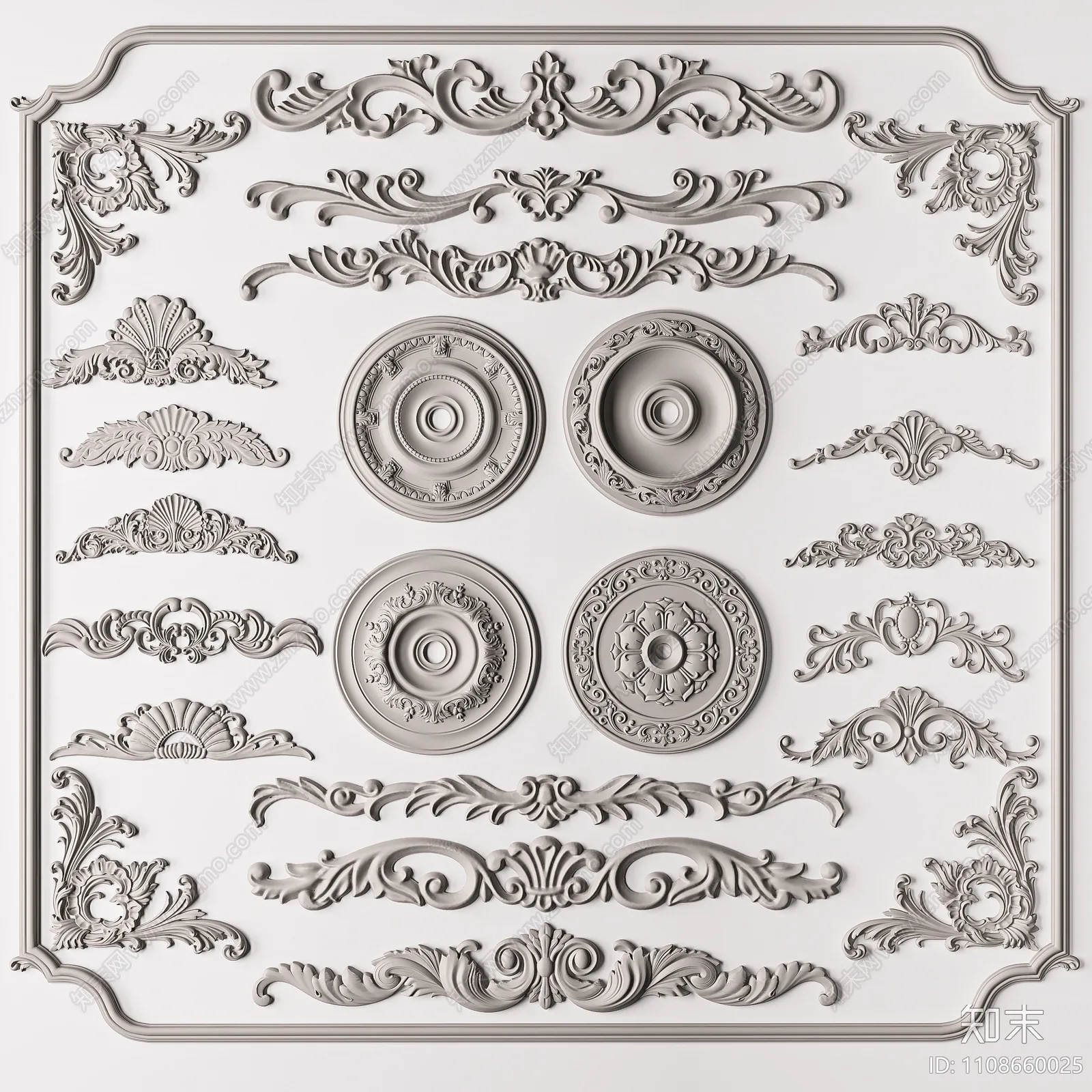 Classic Detail 3D Models - Plaster 3D - 026