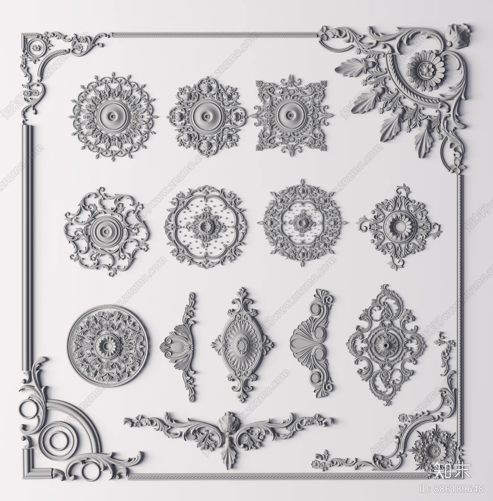 Classic Detail 3D Models - Plaster 3D - 029