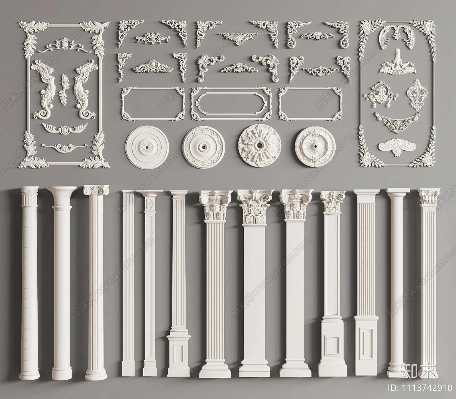 Classic Detail 3D Models - Plaster 3D - 035