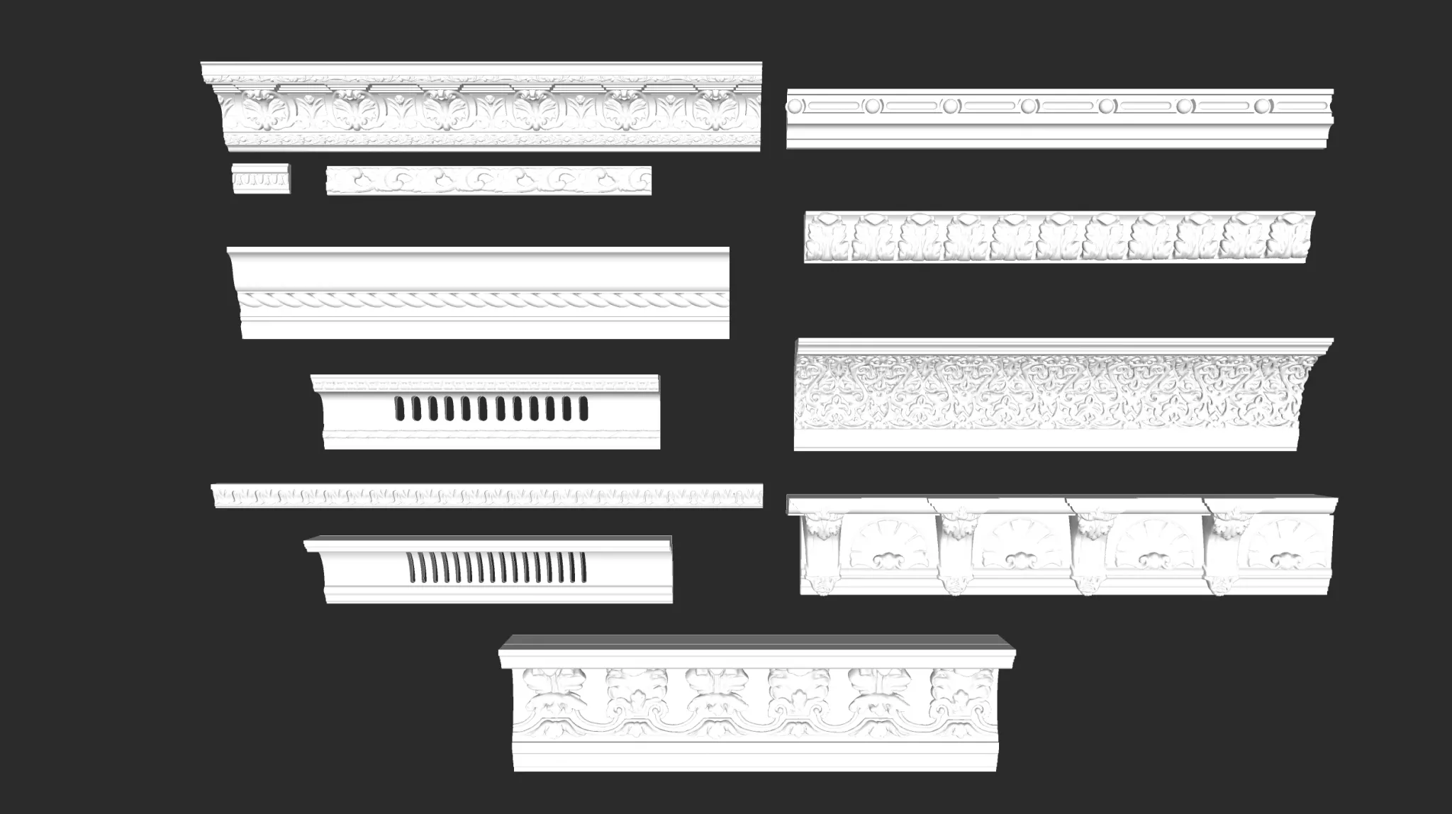 Classic Detail 3D Models - Plaster 3D - 036