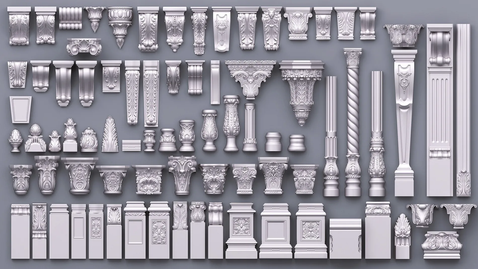 Classic Detail 3D Models - Plaster 3D - 037