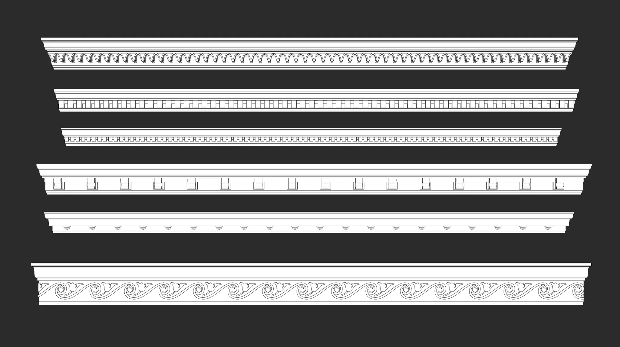 Classic Detail 3D Models - Plaster 3D - 042