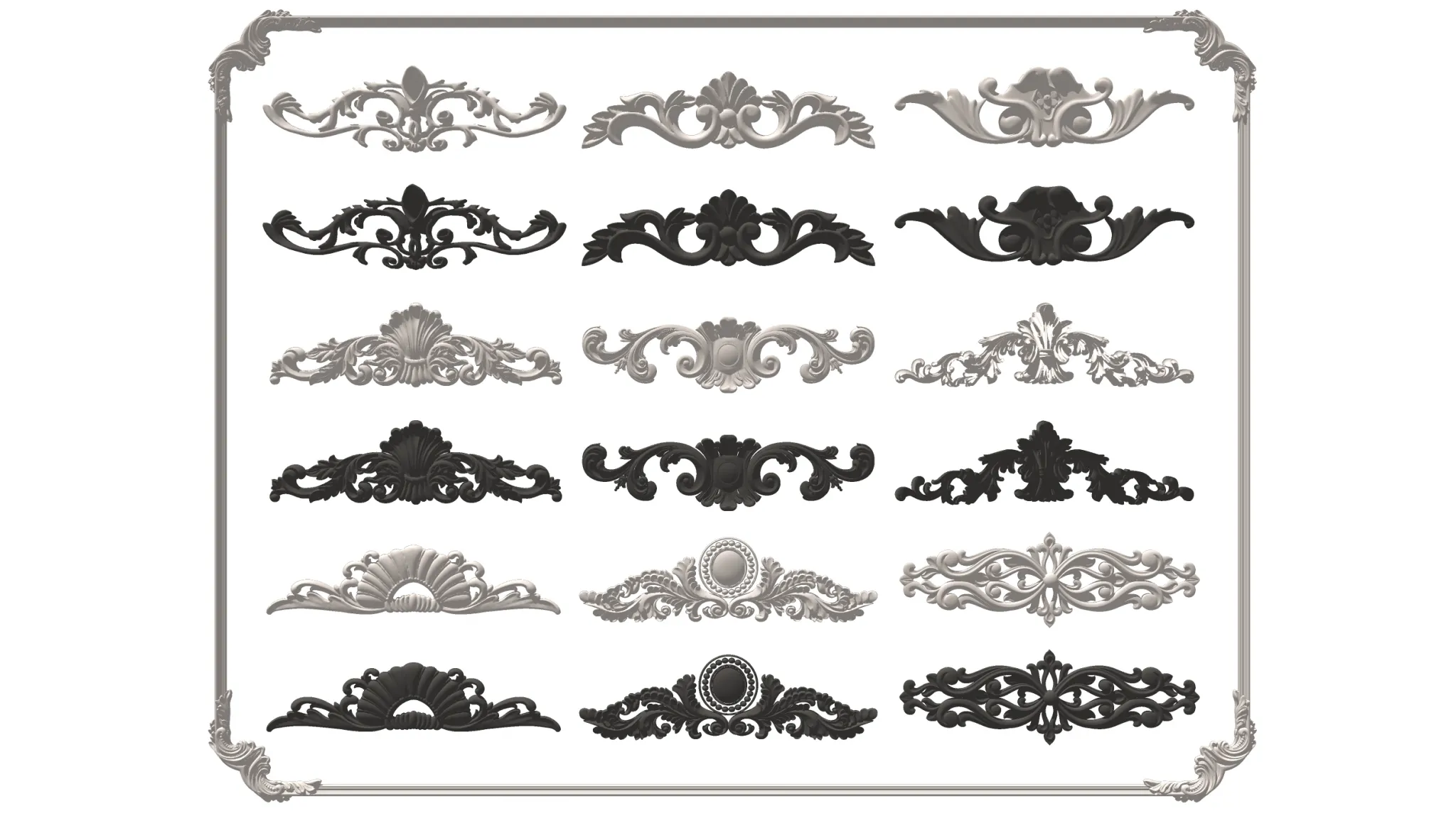 Classic Detail 3D Models - Plaster 3D - 043