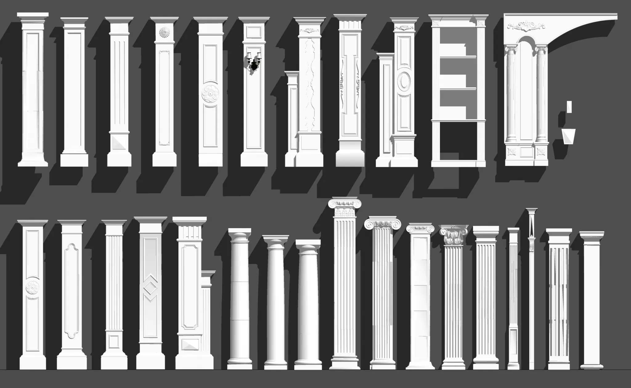 Classic Detail 3D Models - Plaster 3D - 045