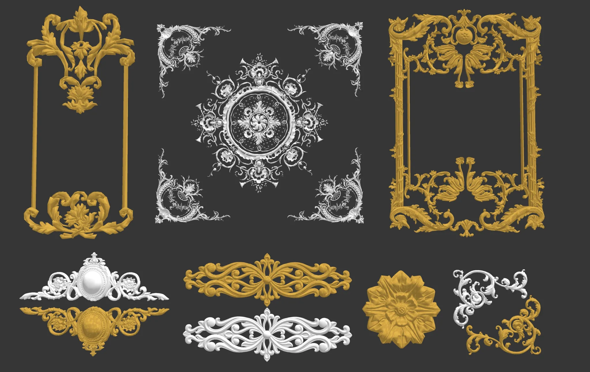 Classic Detail 3D Models - Plaster 3D - 057