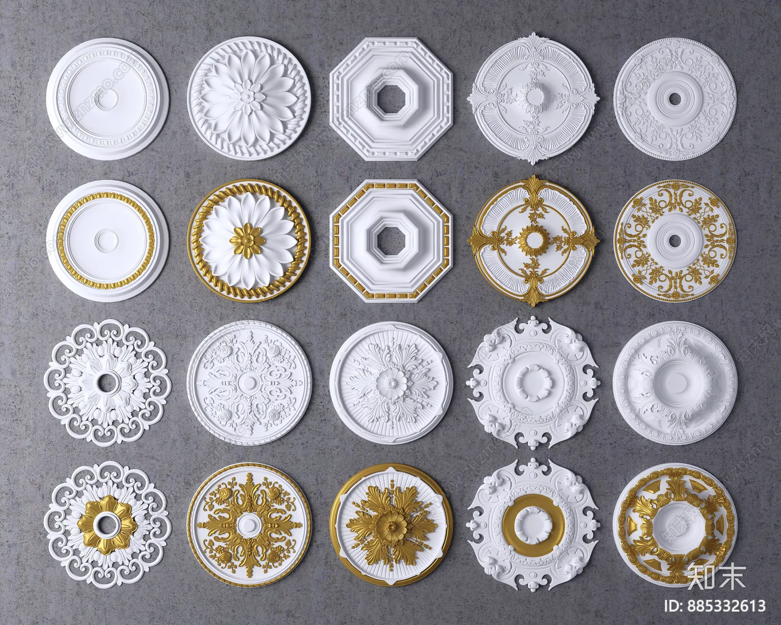 Classic Detail 3D Models - Plaster 3D - 061