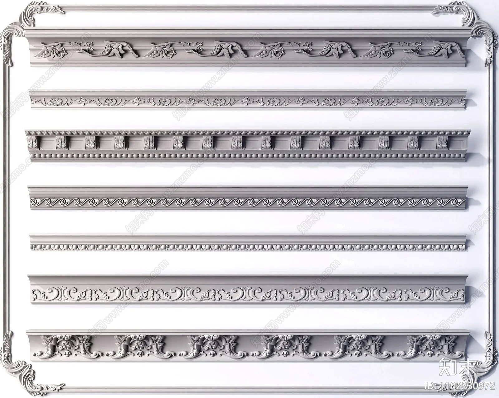 Classic Detail 3D Models - Plaster 3D - 065