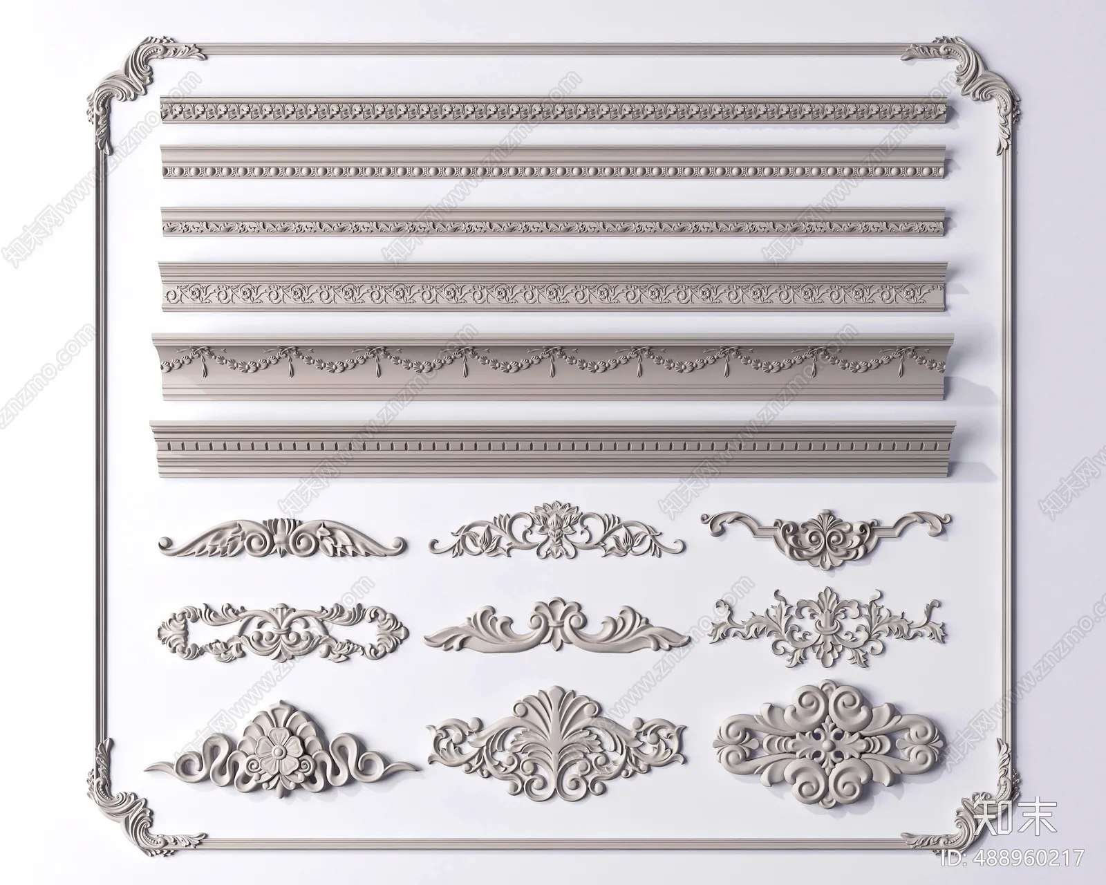 Classic Detail 3D Models - Plaster 3D - 066