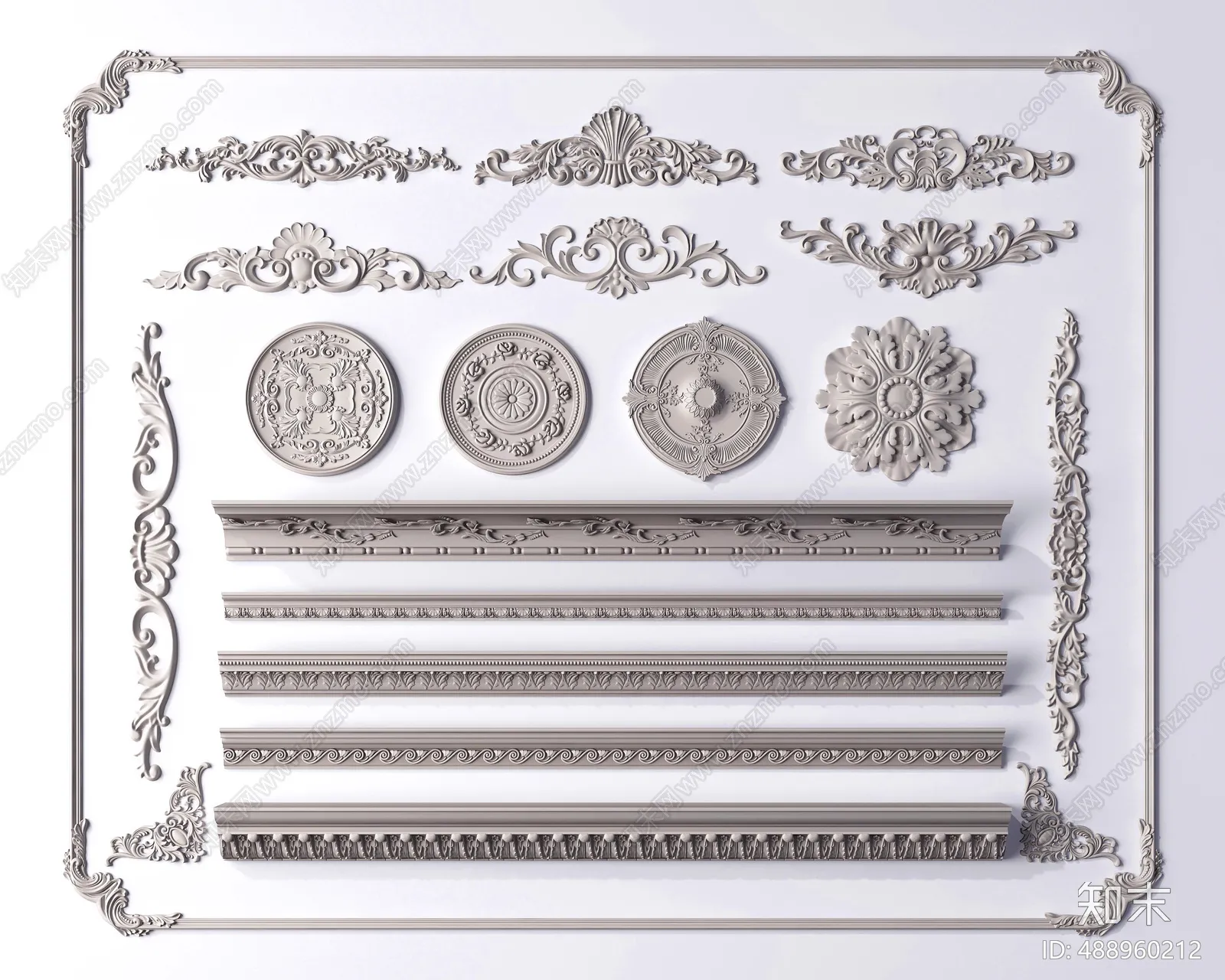 Classic Detail 3D Models - Plaster 3D - 067