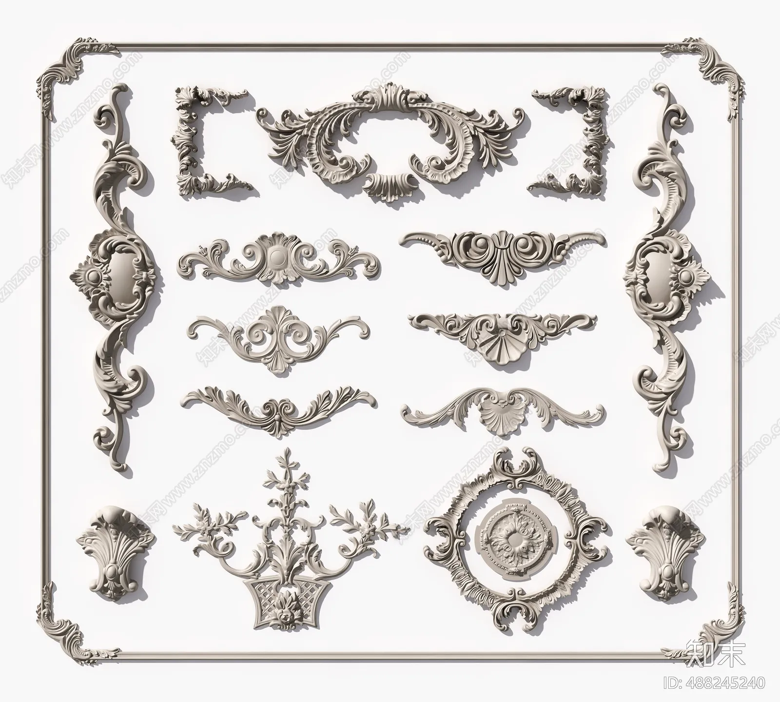 Classic Detail 3D Models - Plaster 3D - 070