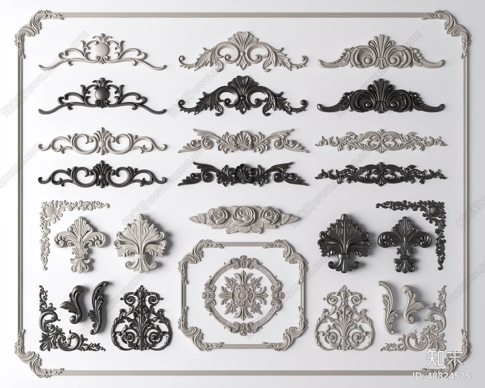 Classic Detail 3D Models - Plaster 3D - 071