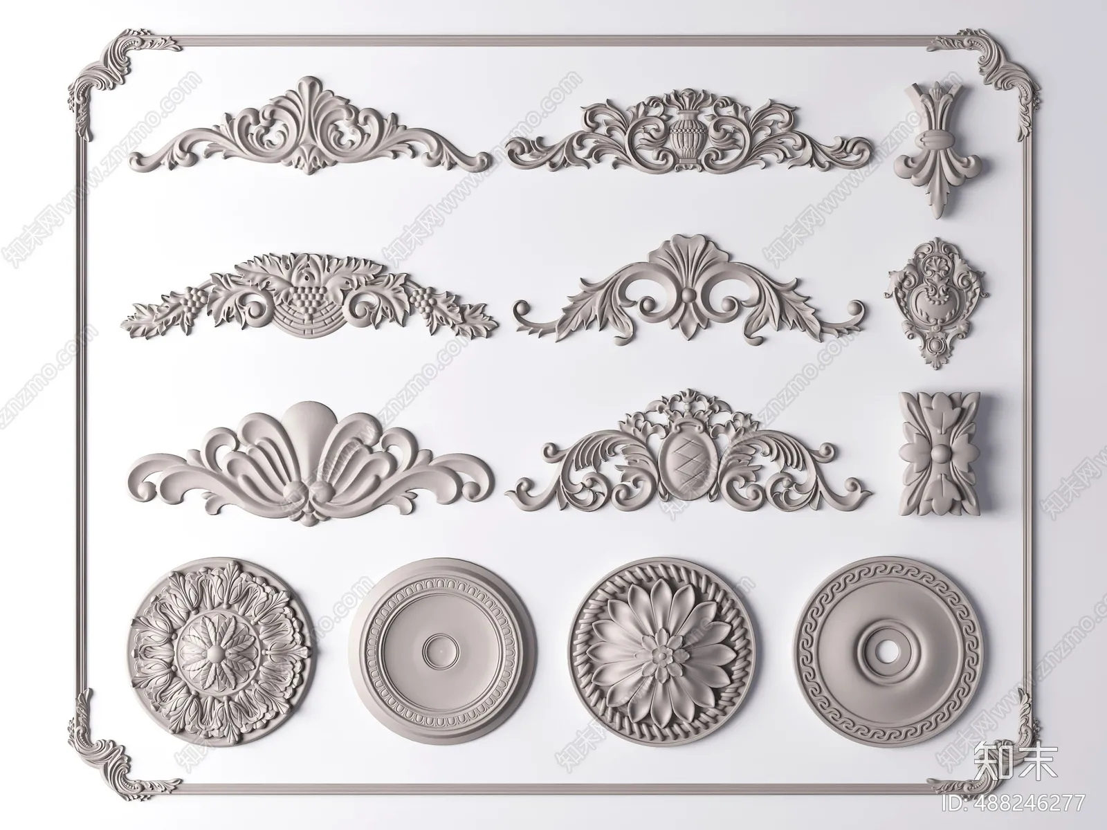 Classic Detail 3D Models - Plaster 3D - 072