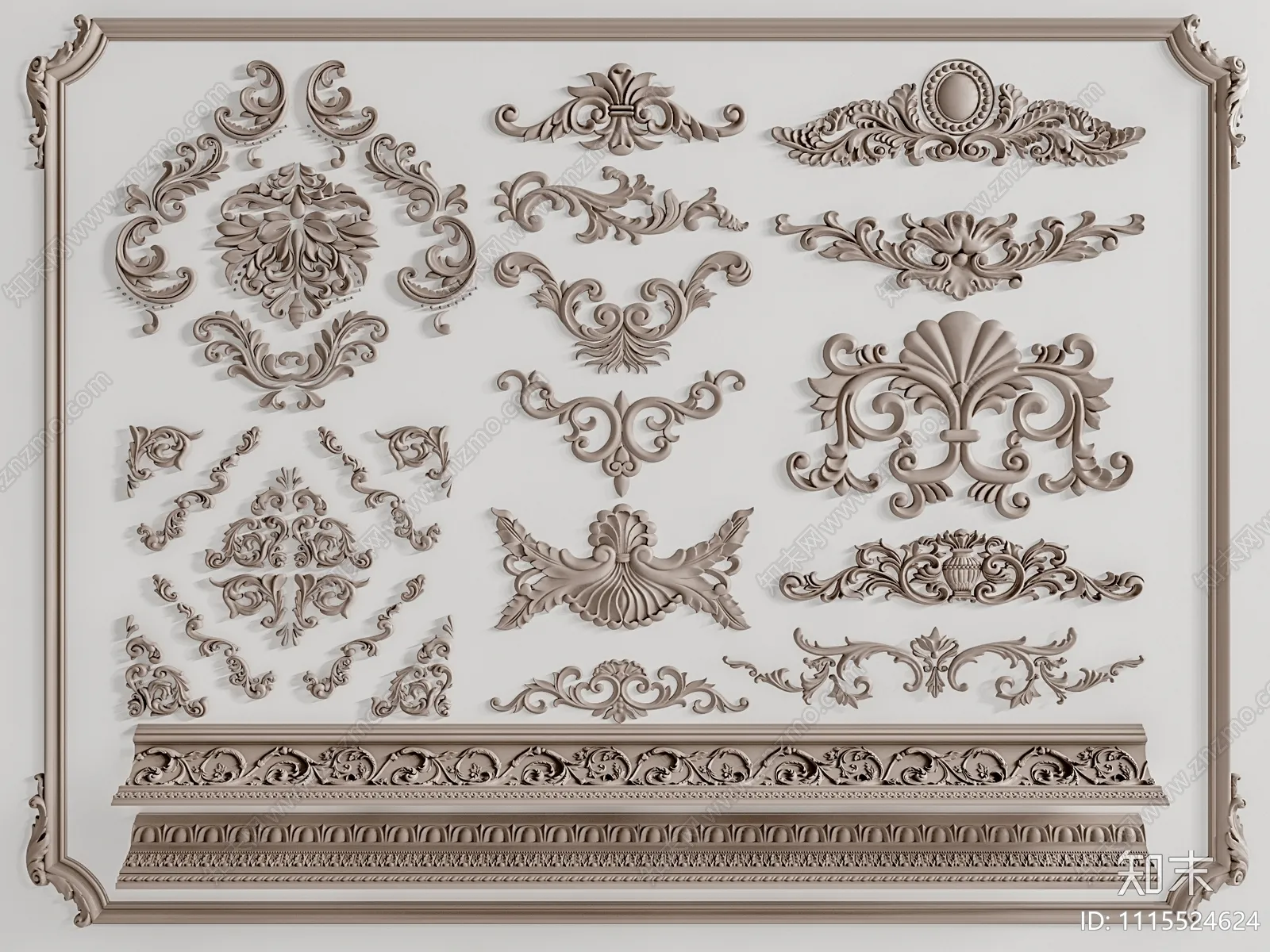 Classic Detail 3D Models - Plaster 3D - 073
