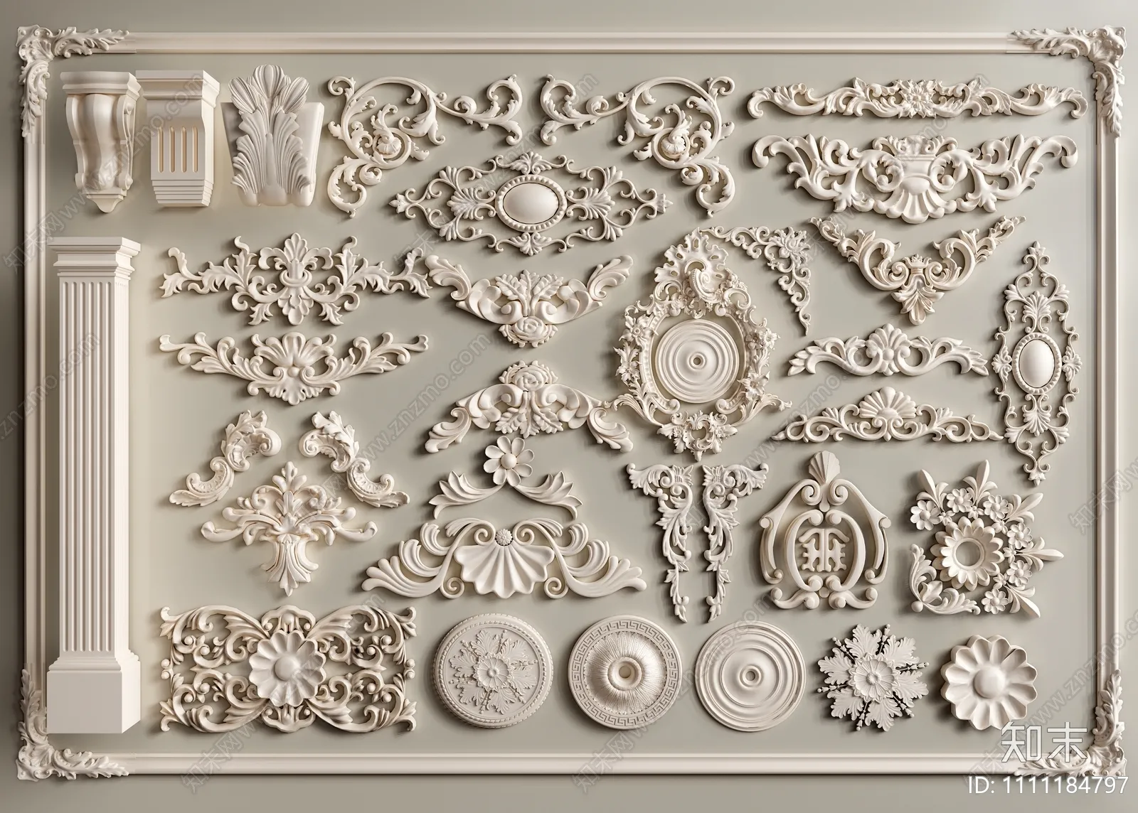 Classic Detail 3D Models - Plaster 3D - 075