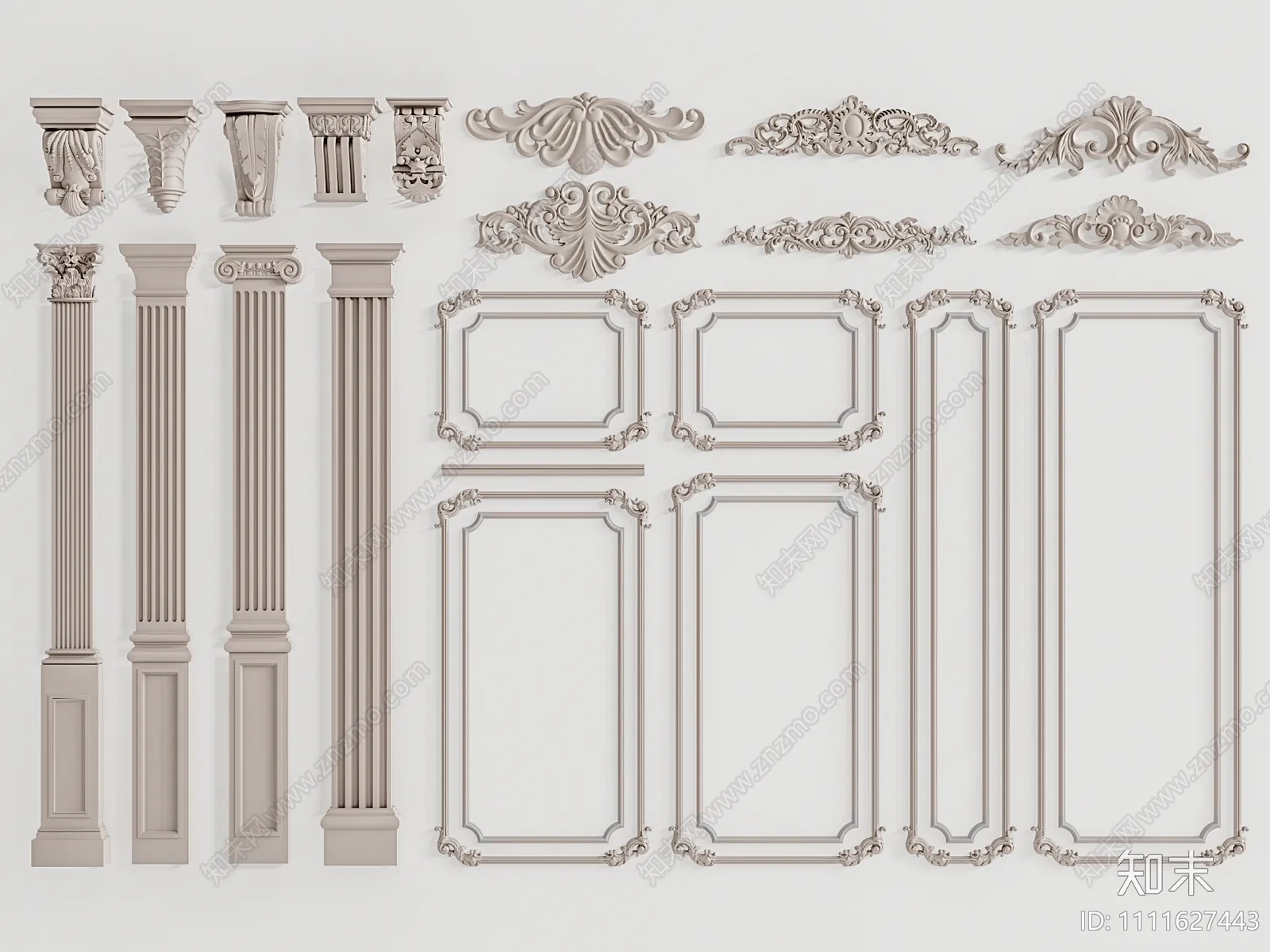 Classic Detail 3D Models - Plaster 3D - 080