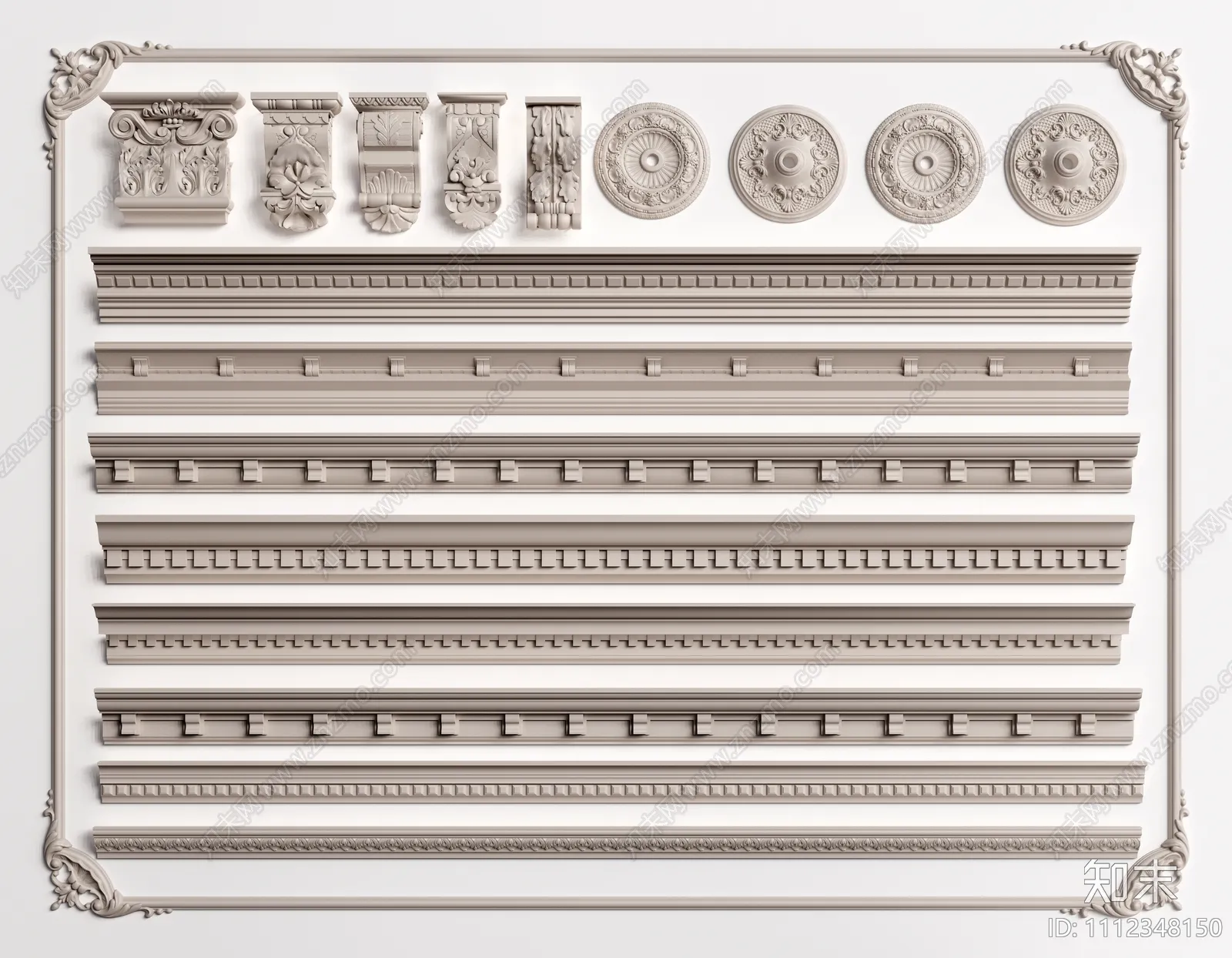 Classic Detail 3D Models - Plaster 3D - 081