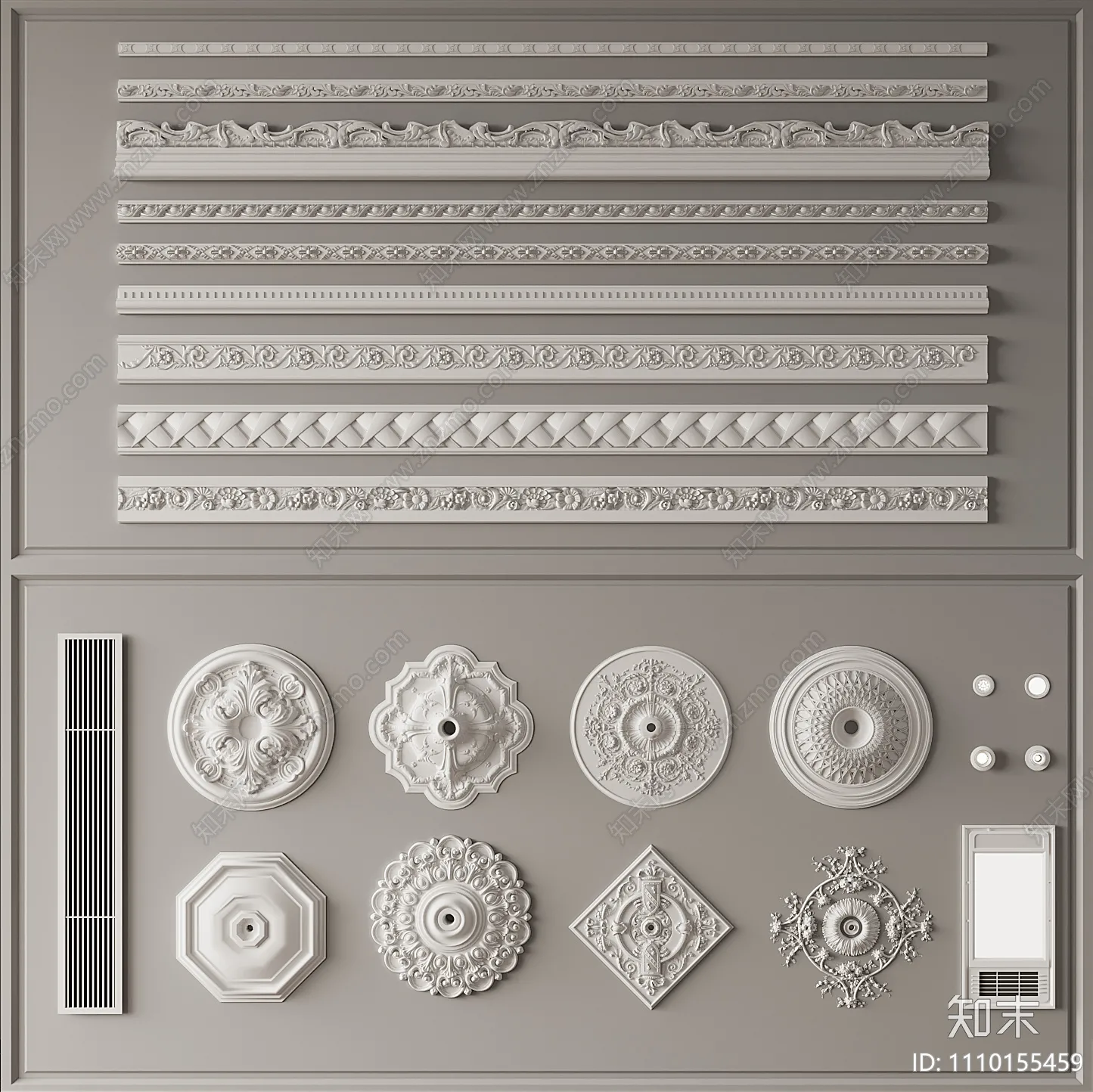 Classic Detail 3D Models - Plaster 3D - 083