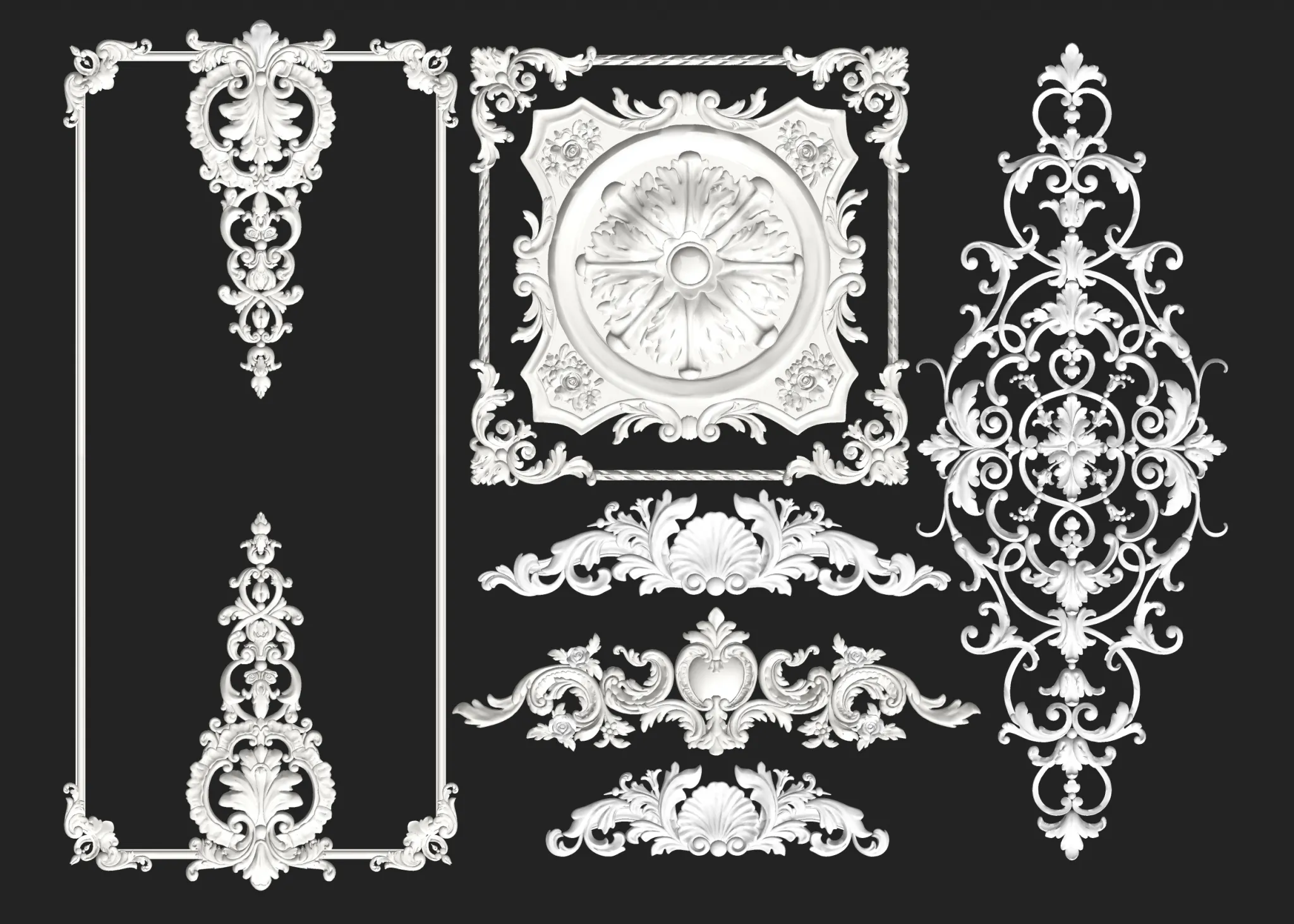 Classic Detail 3D Models - Plaster 3D - 087