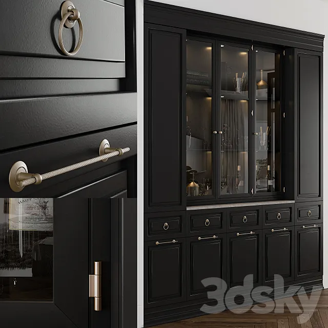 Classic Display Cabinet Black Free Download