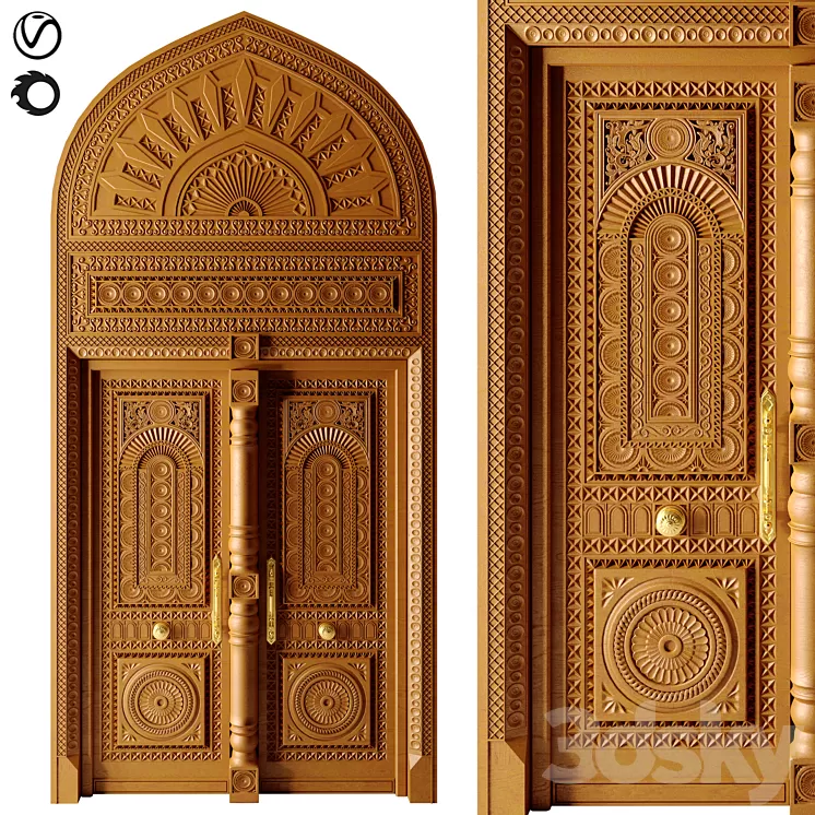Classic Door N02 3D Model