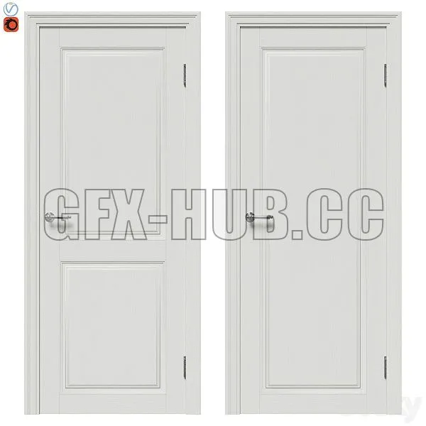 Classic Door Set 04 3D Model