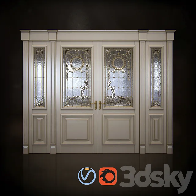Classic doors 3D Model