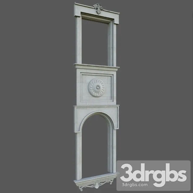 Classic Facade Decoration 3D Model Free