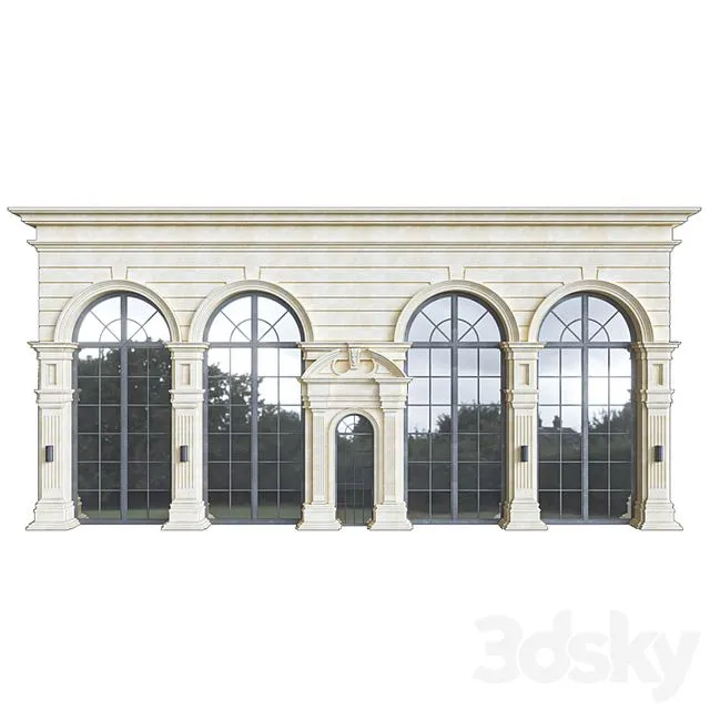 Classic Facade Element 1 3D Model