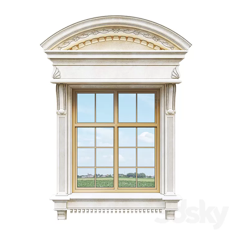 Classic facade window 3D Model