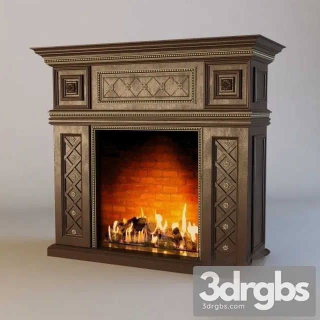 Classic Fireplace 9 3D Model Free