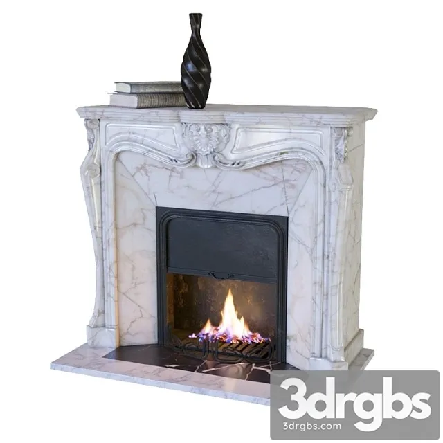 Classic Fireplace with Decor 3D Model Download