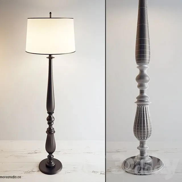 Classic floor lamp 3D Model