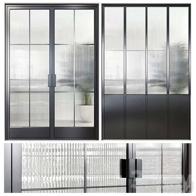 Classic glass door 3D Model Free