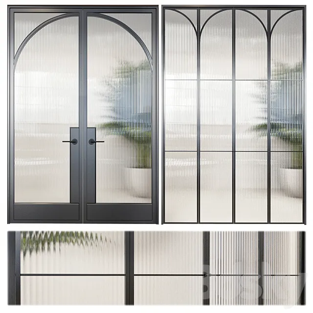 Classic glass door 3D Model