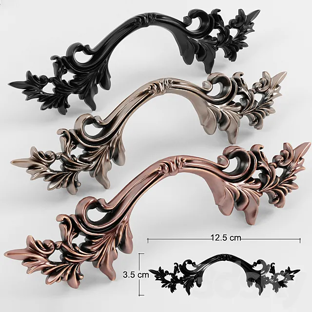 Classic Handle 001 3D Model