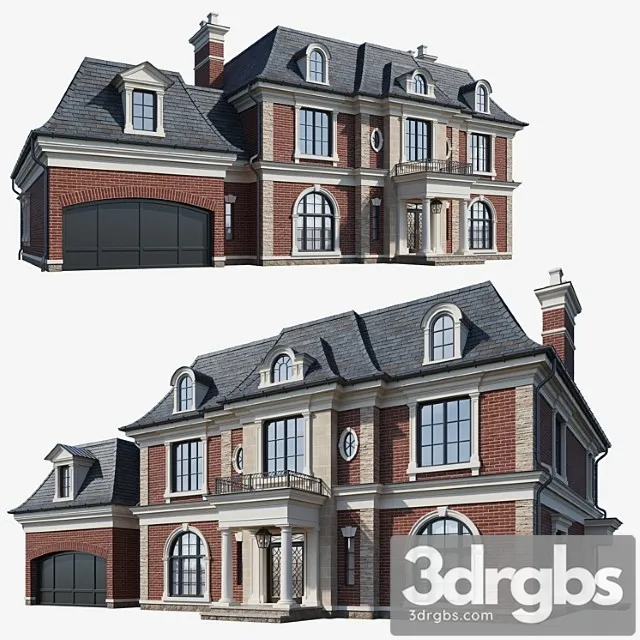 Classic House 2 3D Model Free