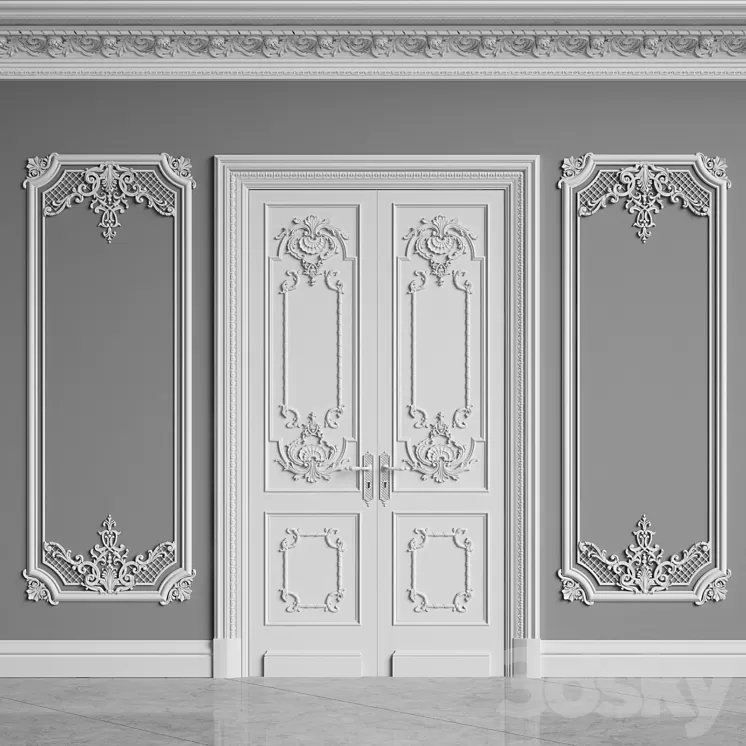 Classic Interior Decor 1 3D Model