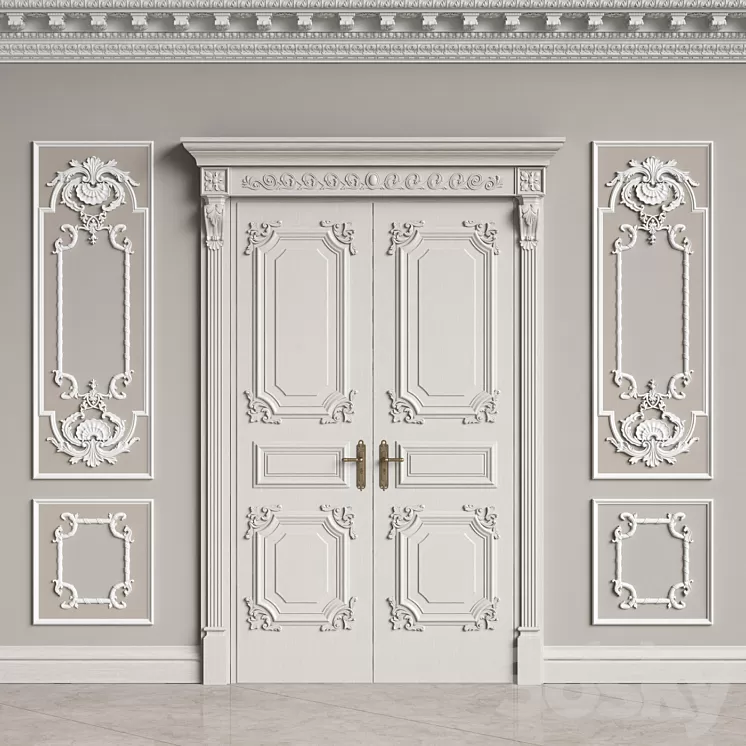 Classic Interior Decor 2 3D Model