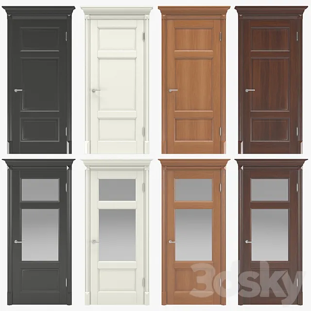 Classic interior doors 01 3DModel