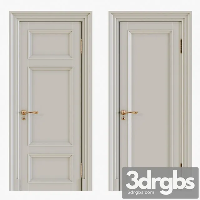 Classic interior doors 12 3D Model Free