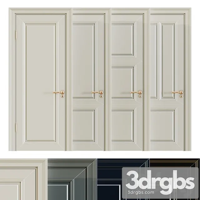 Classic Interior Doors 22 3D Model Free